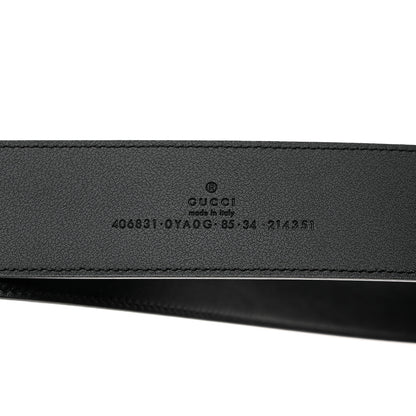 Gucci Calfskin Double G 40mm Belt 85/34 Black 5 of 5