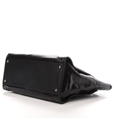 Chanel Glazed Calfskin Medium Deauville Tote Black 7 of 10