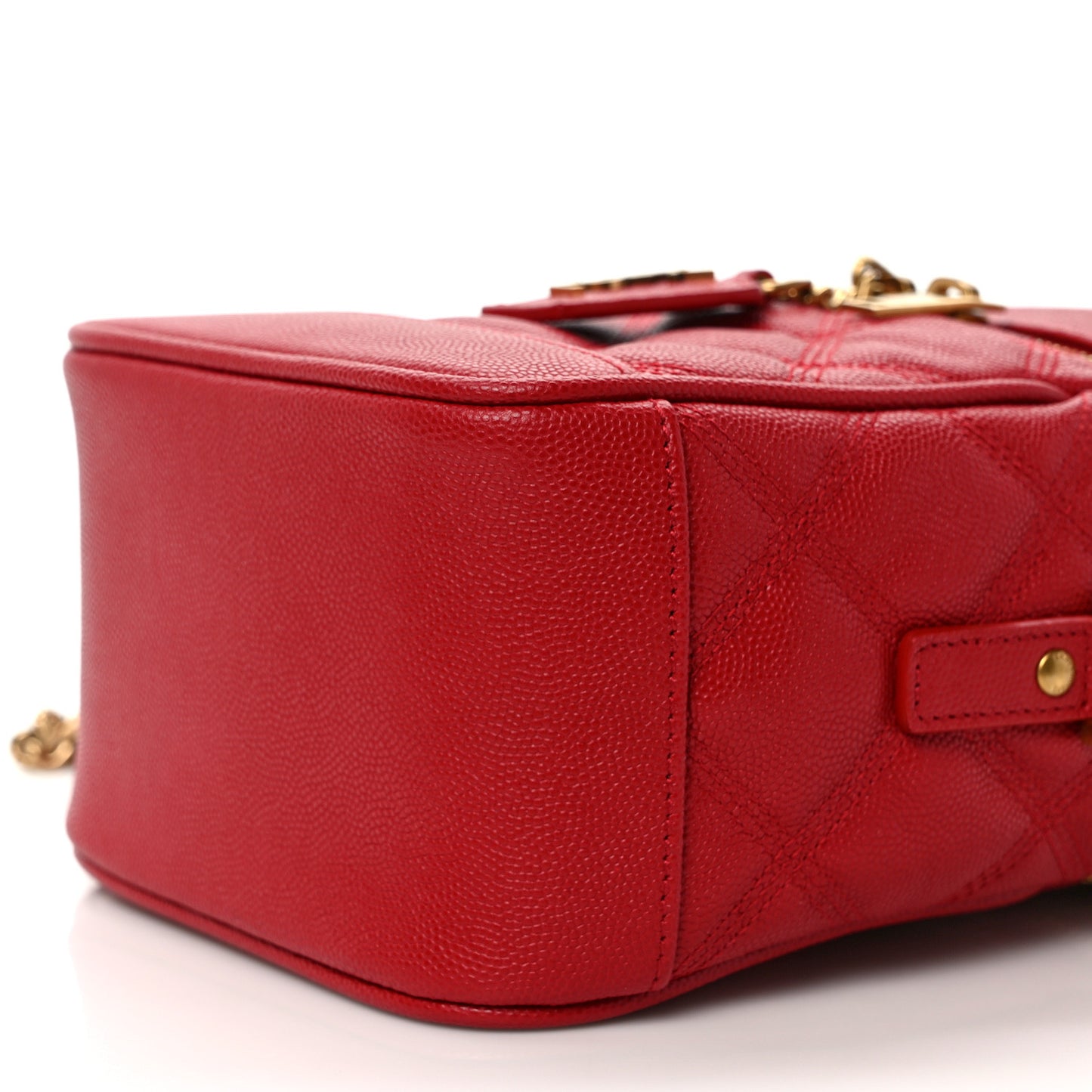 Grain de Poudre Quilted 80's Vanity Bag Red