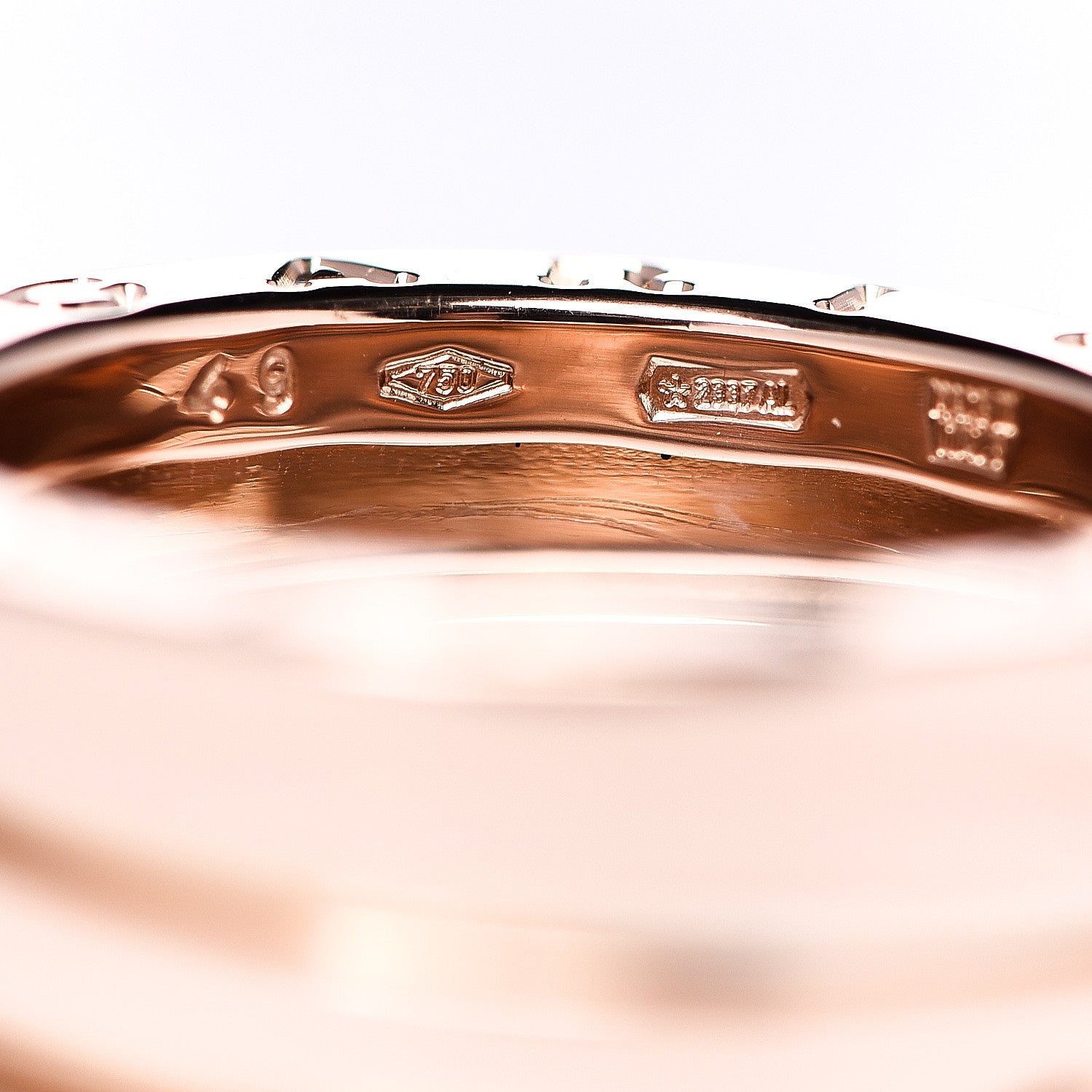 Bulgari 18K Rose Gold B.Zero1 Three-Band Ring 49 4.75 4 of 4