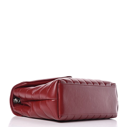 Saint Laurent Calfskin Y Quilted Monogram Small Loulou Chain Satchel Palissandre 4 of 11