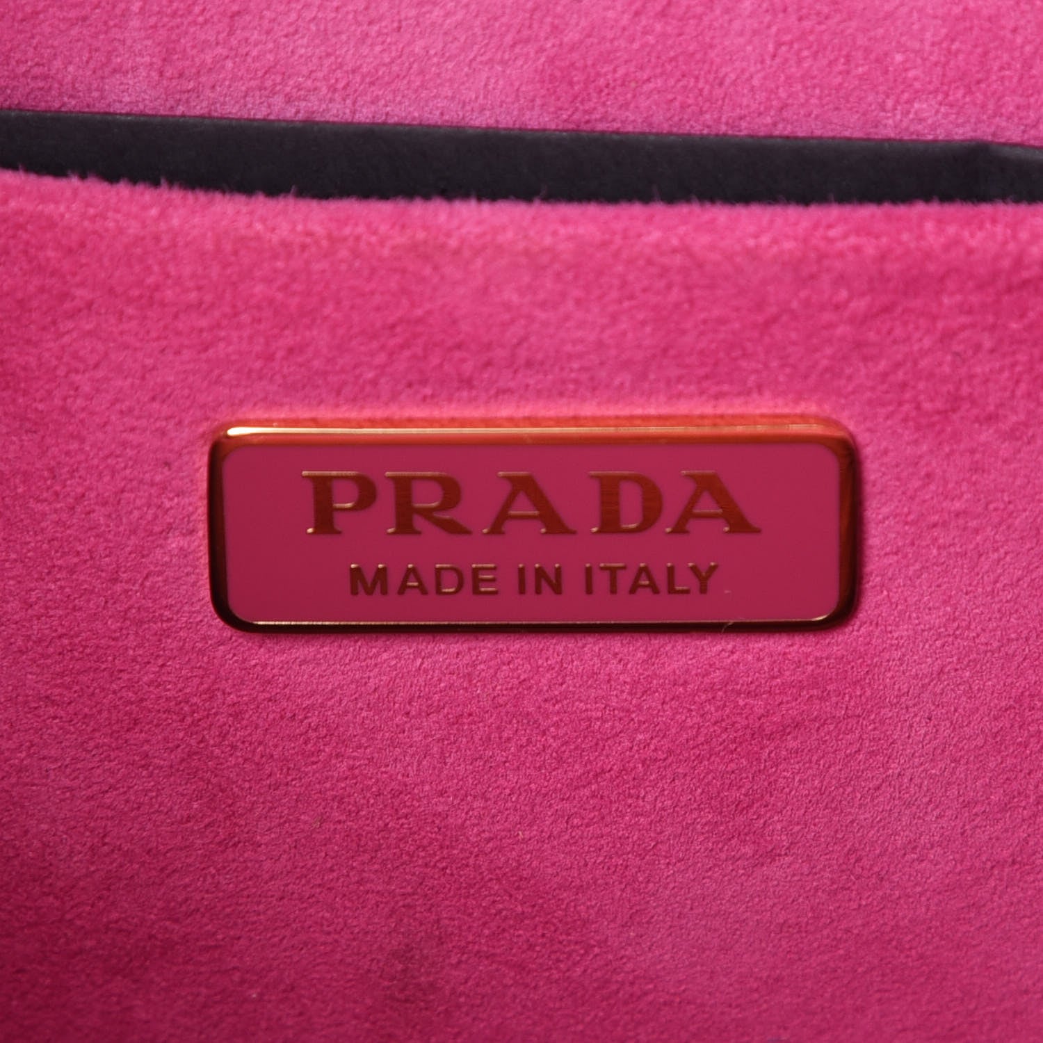 Prada Velluto Ricamo Cahier Shoulder Bag Fuxia 6 of 11