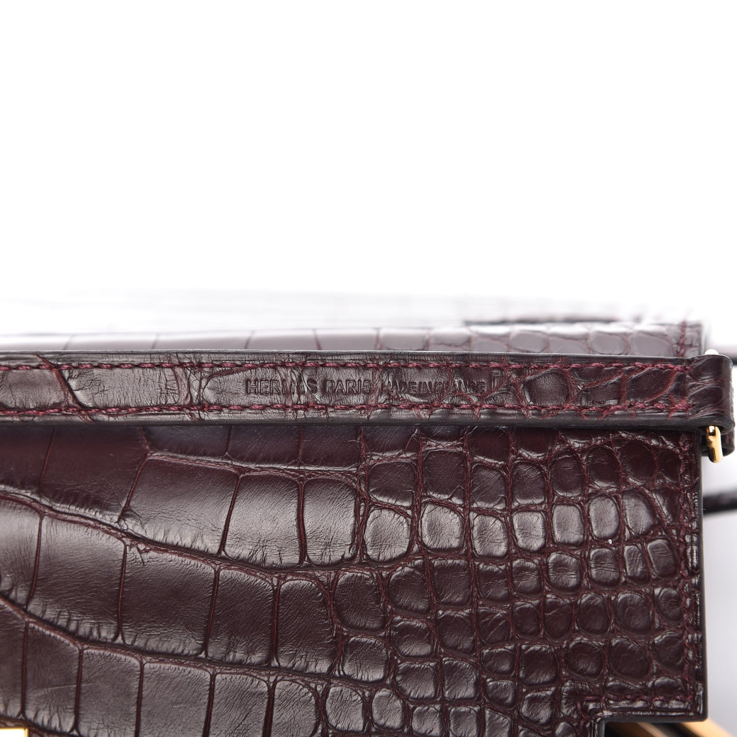 Hermes Matte Alligator Kelly To Go Wallet Bordeaux 9 of 12