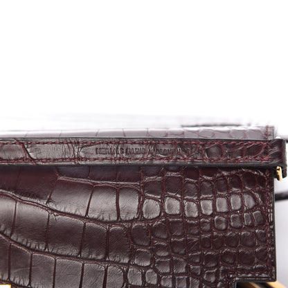 Hermes Matte Alligator Kelly To Go Wallet Bordeaux 9 of 12