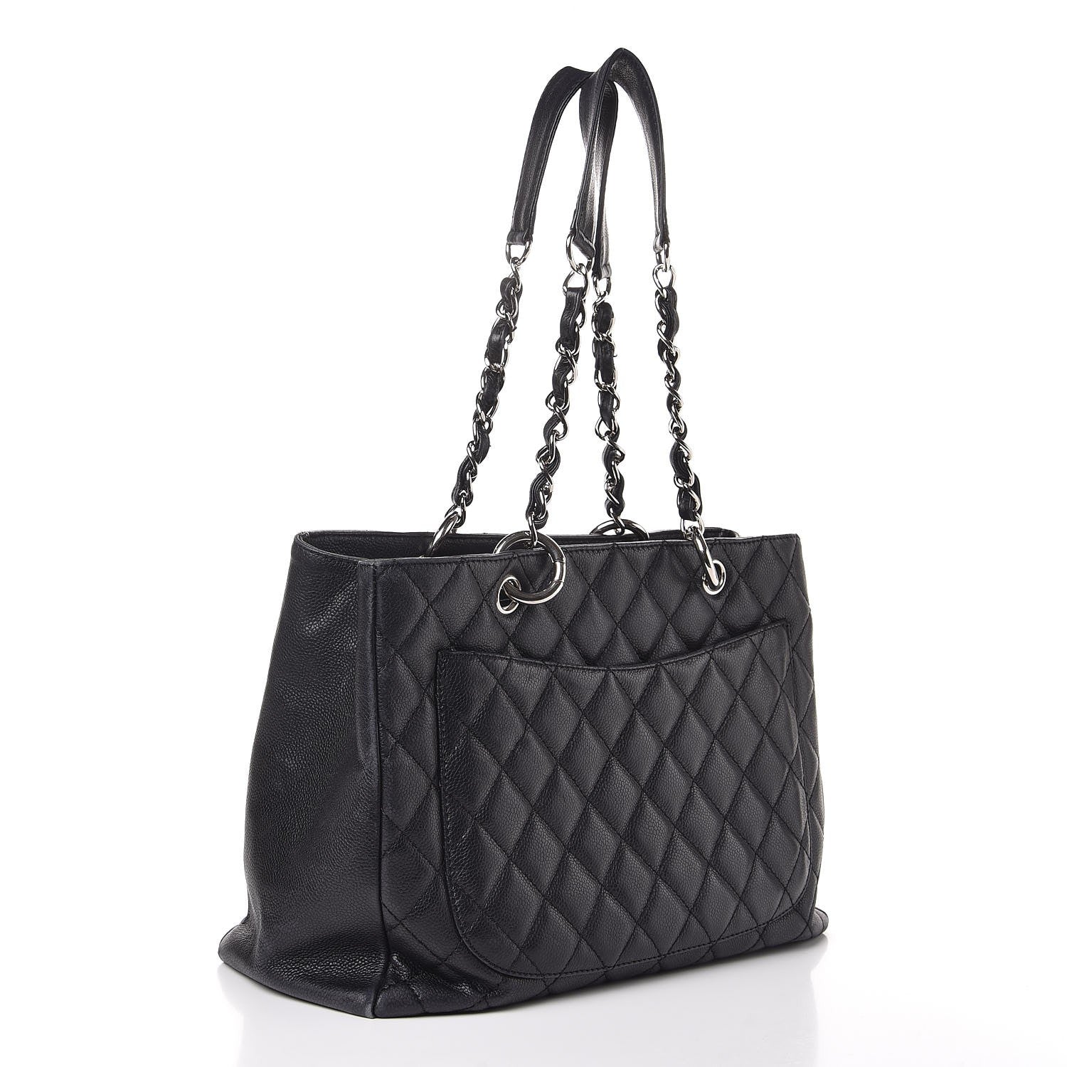 Chanel Caviar Quilted Grand Shopping Tote GST Black 3 of 13