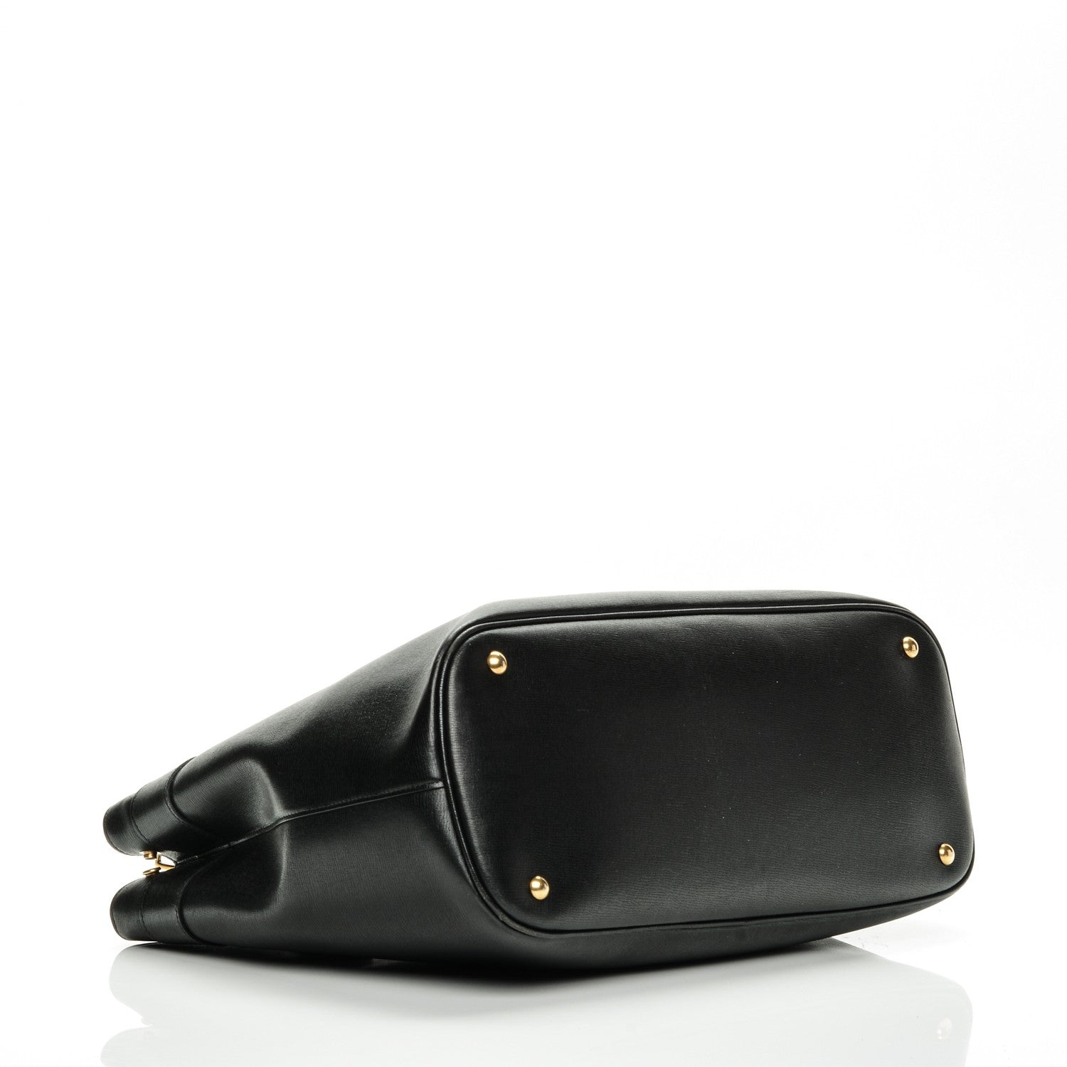 Gucci Textured Calfskin Large Bright Bit Tote Black 4 of 11