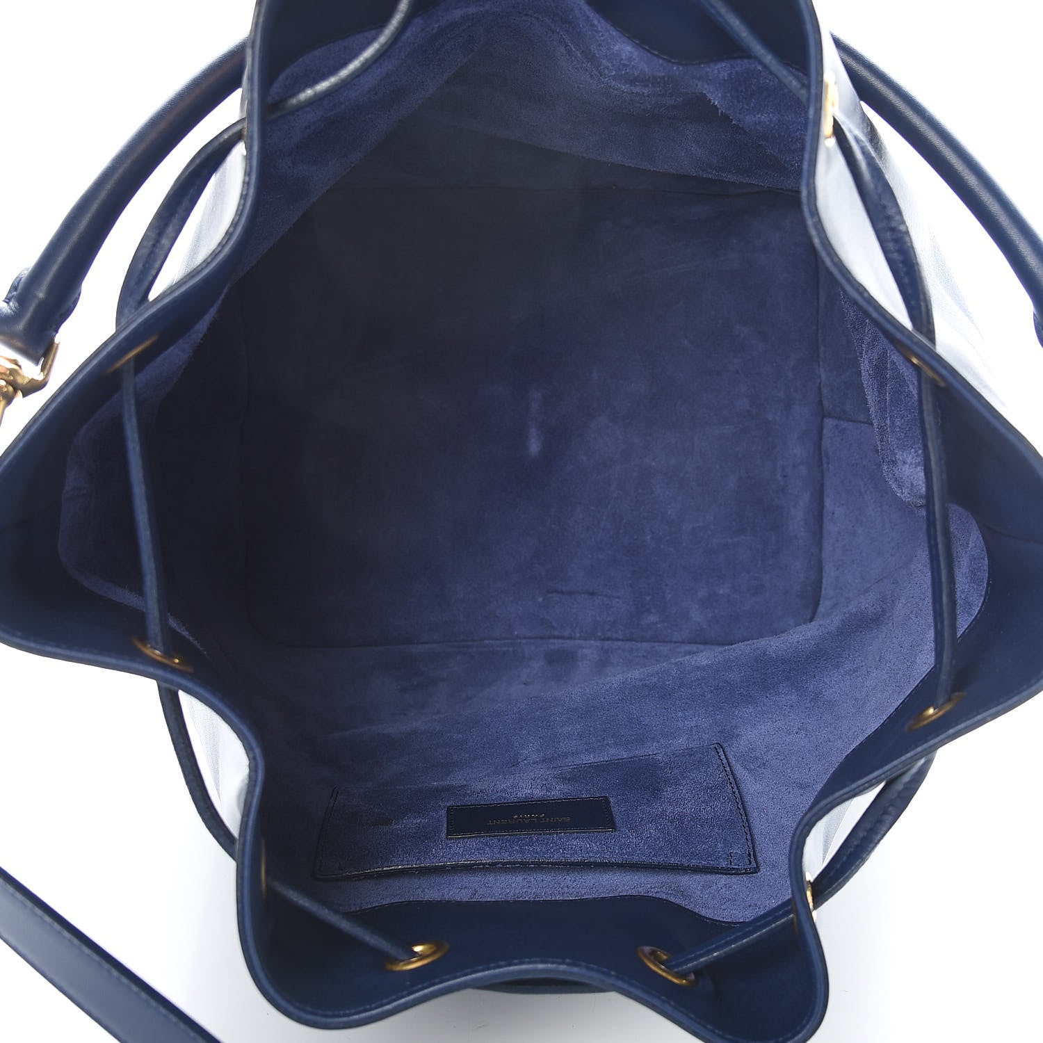 Saint Laurent Calfskin Large Emmanuelle Bucket Bag New Marine 6 of 15