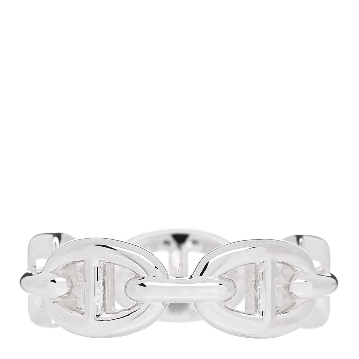 Sterling Silver PM Chaine d'Ancre Enchainee Band Ring 56 7.75