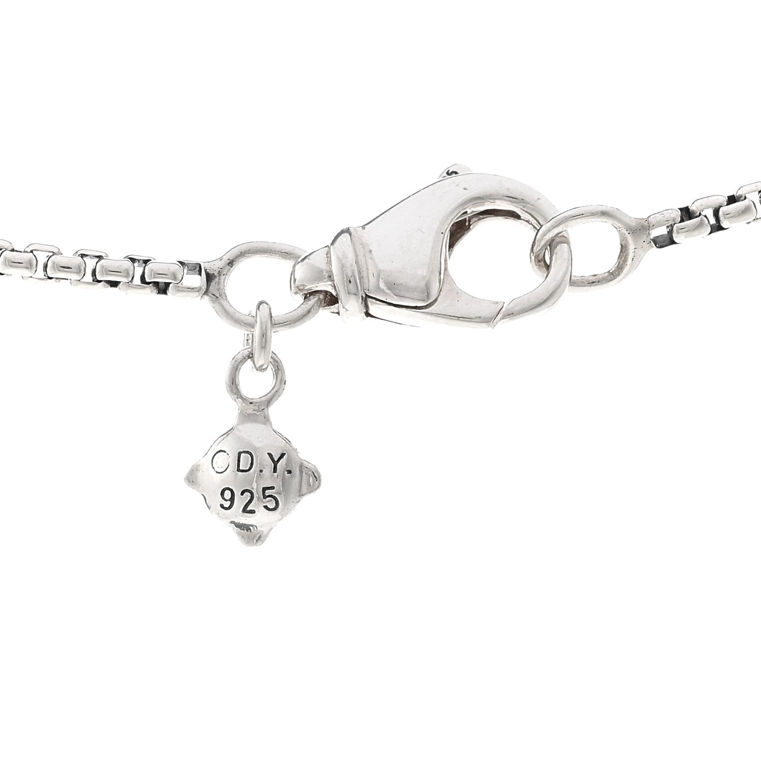David Yurman Sterling Silver 1.7mm Baby Box Chain Necklace 18" 4 of 4