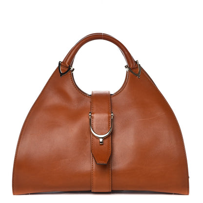 Gucci Calfskin Medium Stirrup Top Handle Bag Brown 1 of 10