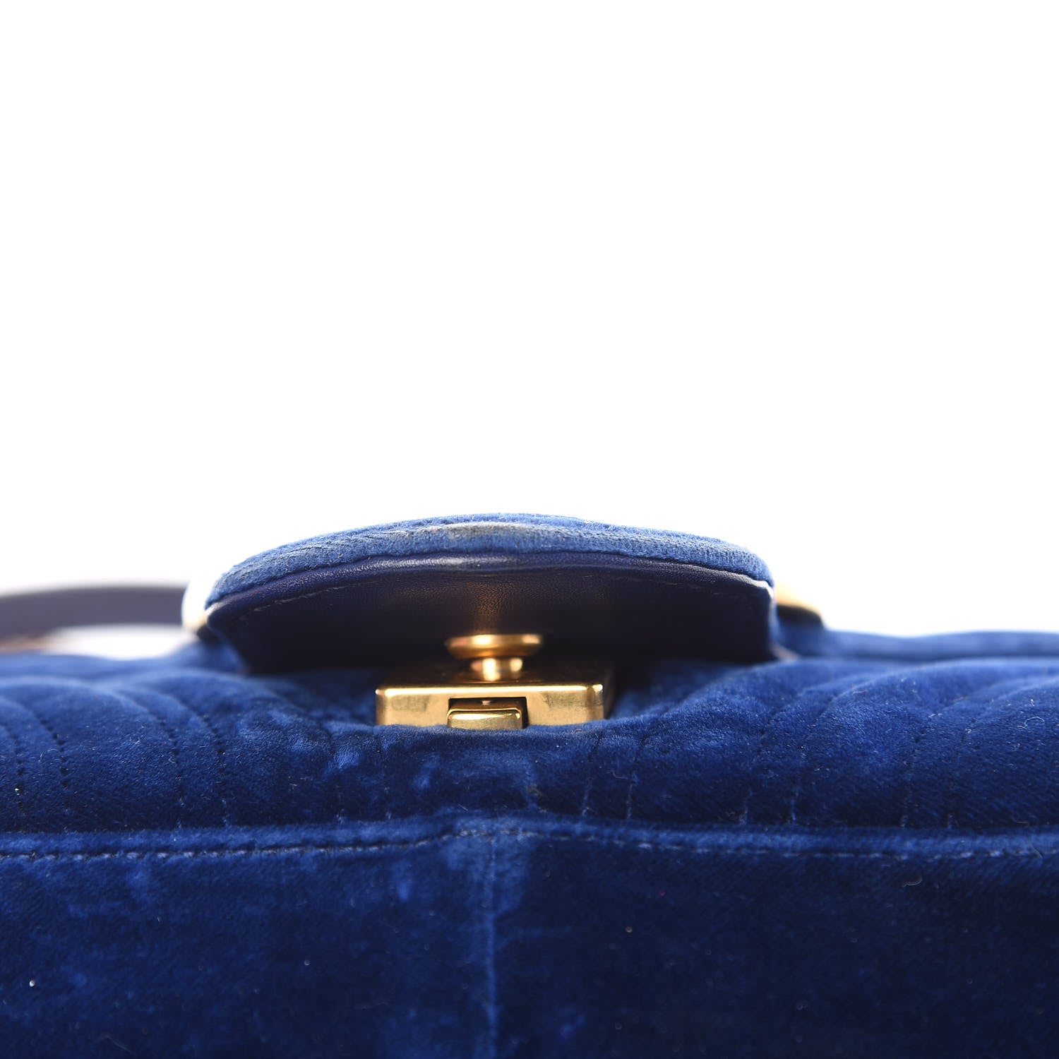 Gucci Velvet Matelasse Medium GG Marmont Shoulder Bag Cobalt Blue 11 of 20