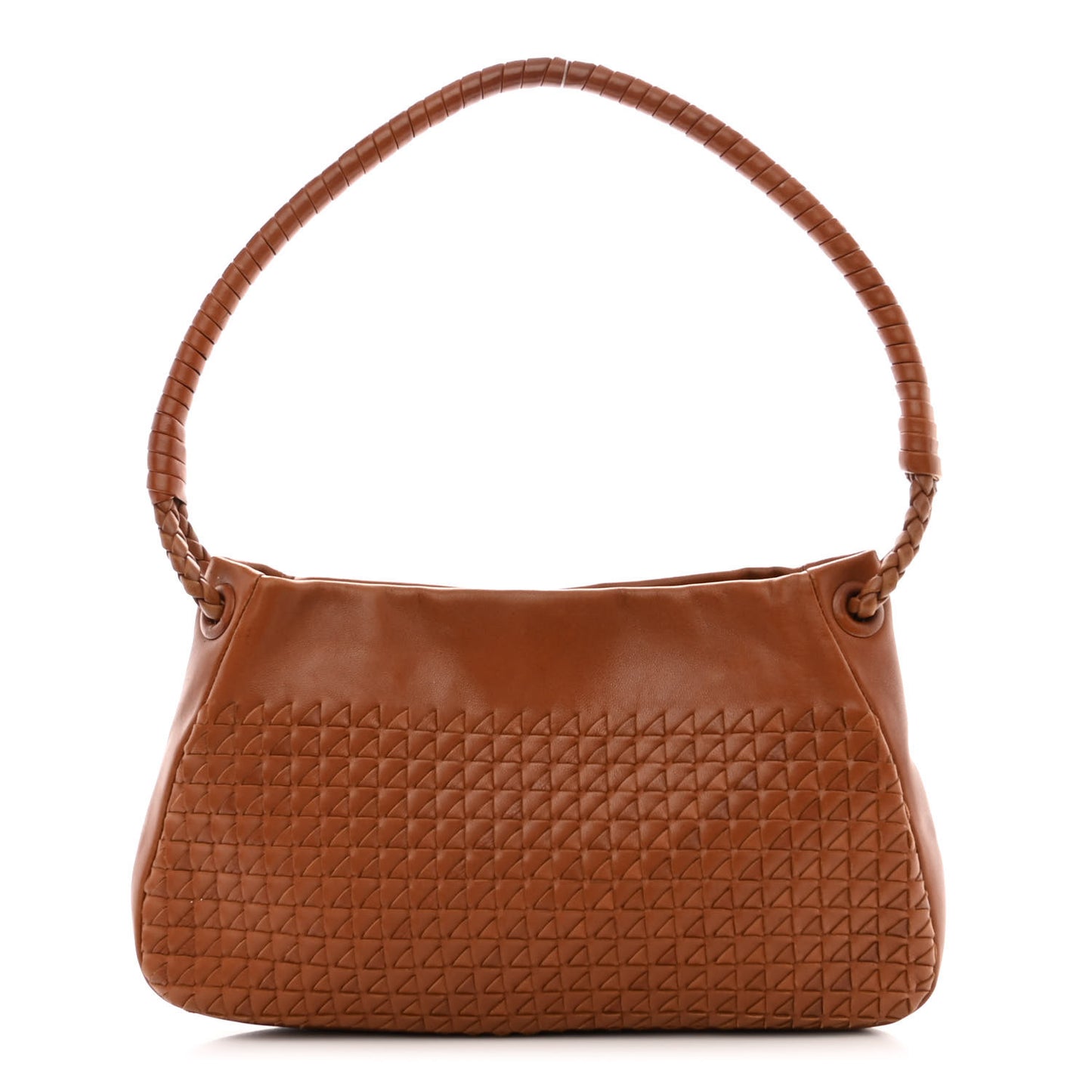 Nappa Intrecciato Shoulder Bag Light Brown