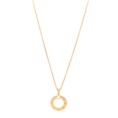 Bulgari 18K Yellow Gold Diamond BVLGARI Pendant Necklace 1 of 4