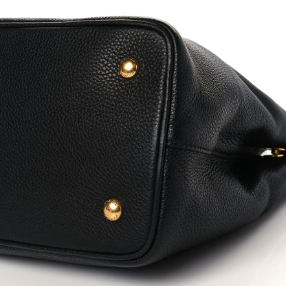 Prada Vitello Daino Shopping Tote Black 8 of 8