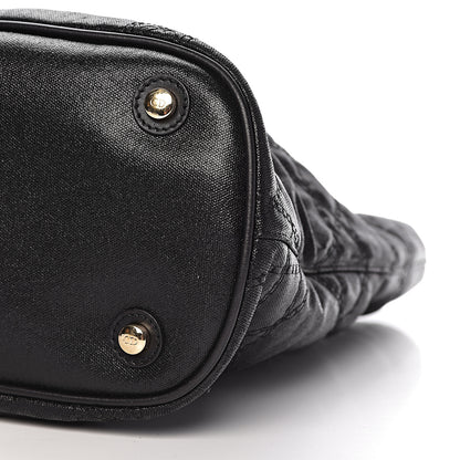 Christian Dior Coated Canvas Cannage Large Dior Soft Shopping Tote Black 10 of 10