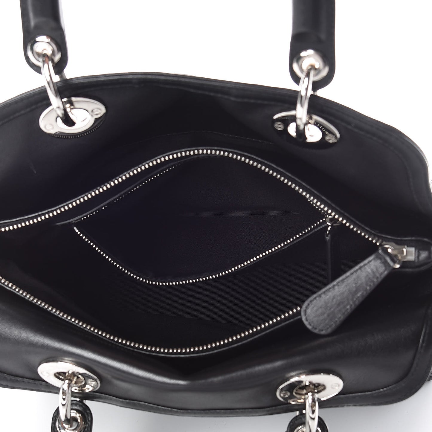 Lambskin Cannage Medium Granville Tote Black