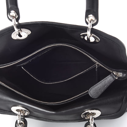 Christian Dior Lambskin Cannage Medium Granville Tote Black 7 of 20