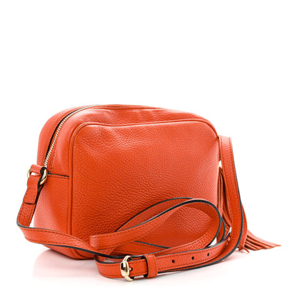 Gucci Pebbled Calfskin Small Soho Disco Bag Sun Orange 3 of 17