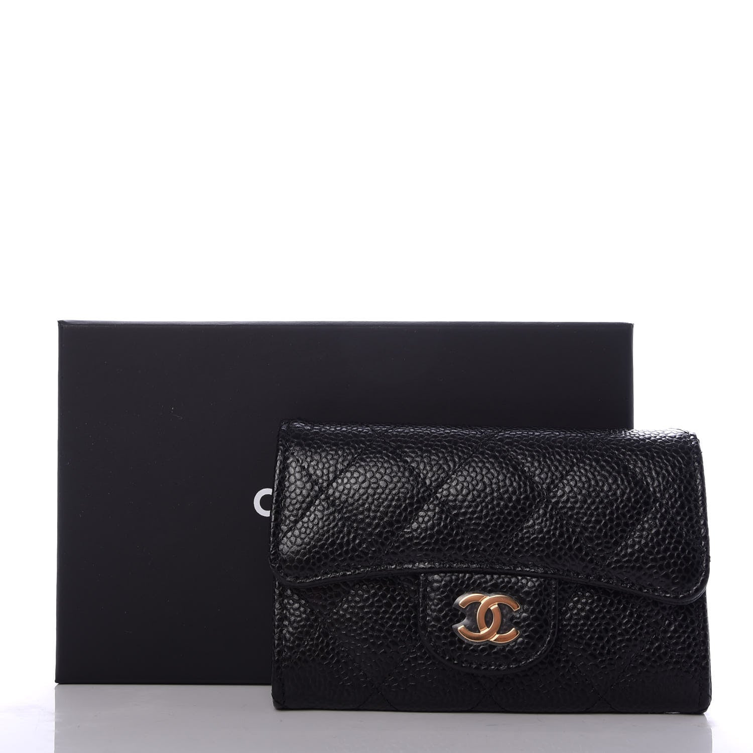 Chanel Caviar Quilted Flap Card Holder Black 9 of 9