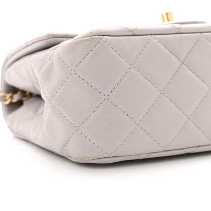 Chanel Lambskin Quilted Mini Pearl Crush Flap Light Grey 9 of 15