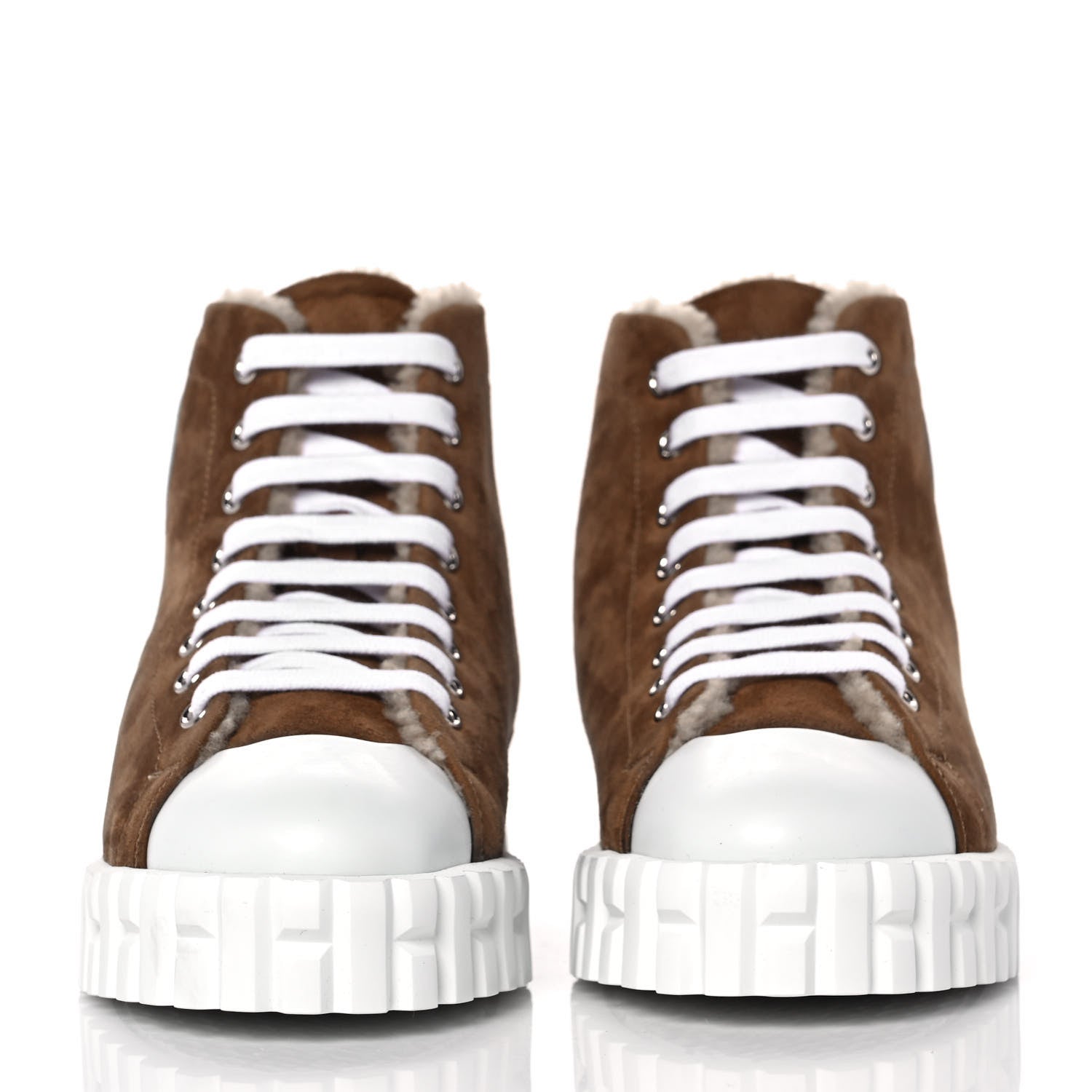 Hermes Woolskin Calfskin Womens Climb Sneakers 37 Brun Fume 2 of 7