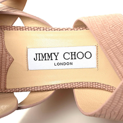 Jimmy Choo Vachetta Embossed Cork Pilar 144 Wedge Sandals 40.5 Nude 6 of 8