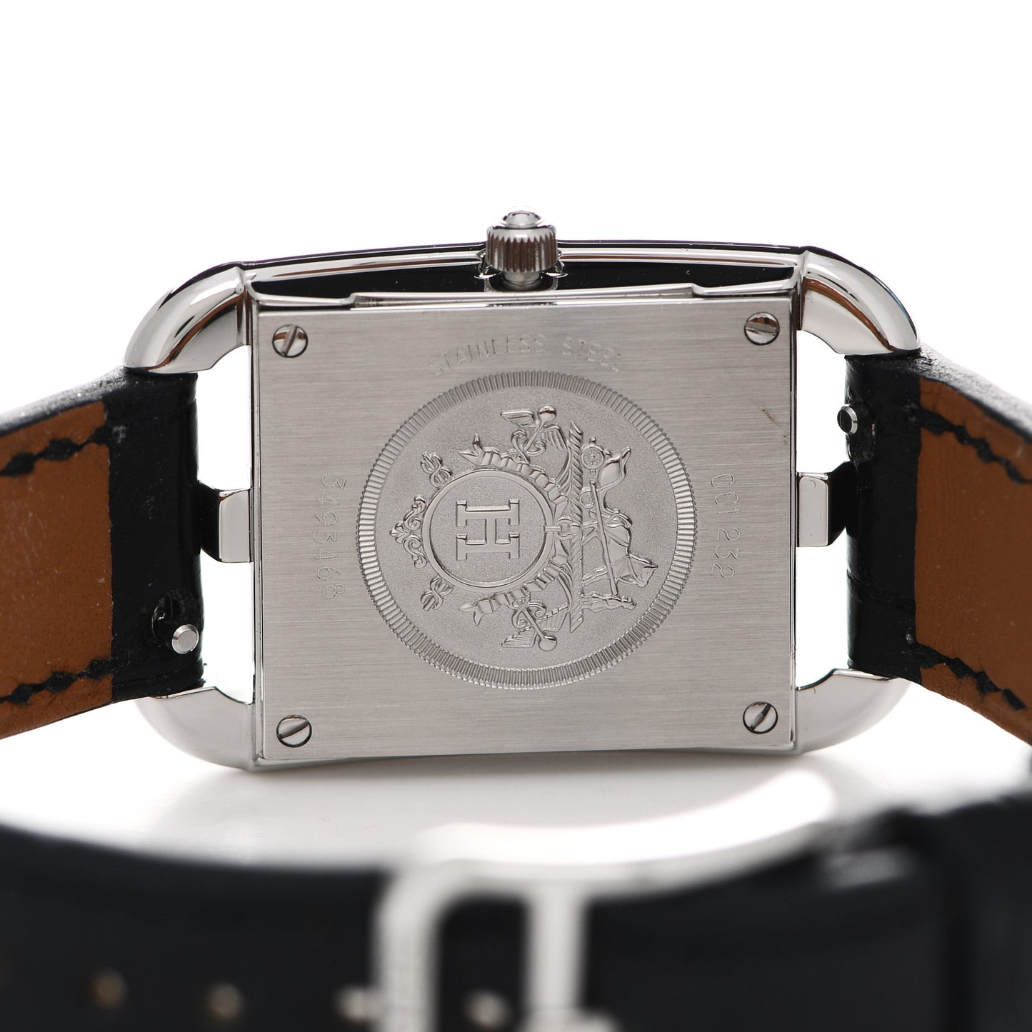 Stainless Steel Alligator Diamond Bezel Mother of Pearl 23mm Cape Cod Quartz Watch Noir