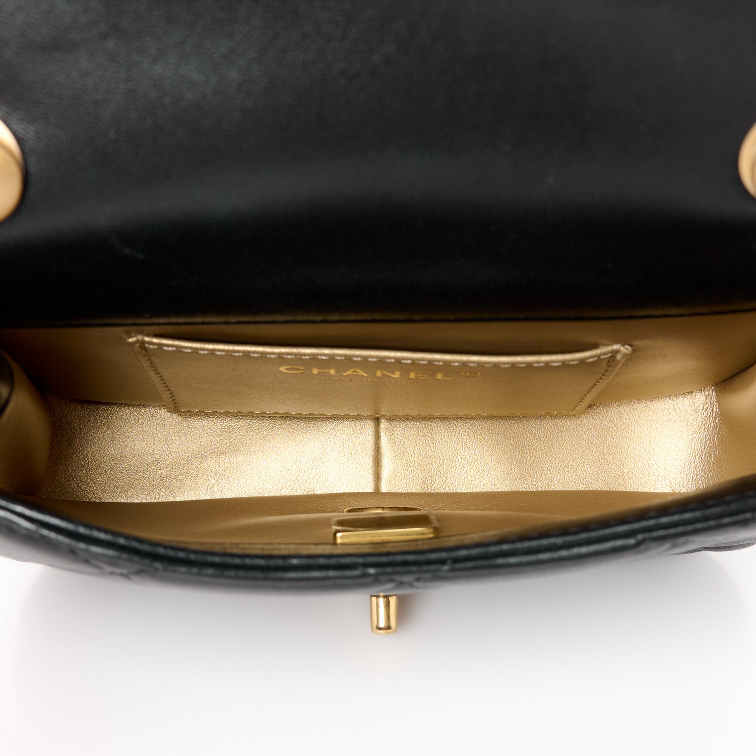 Chanel Lambskin Pearl Quilted Mini Flap Black 5 of 12