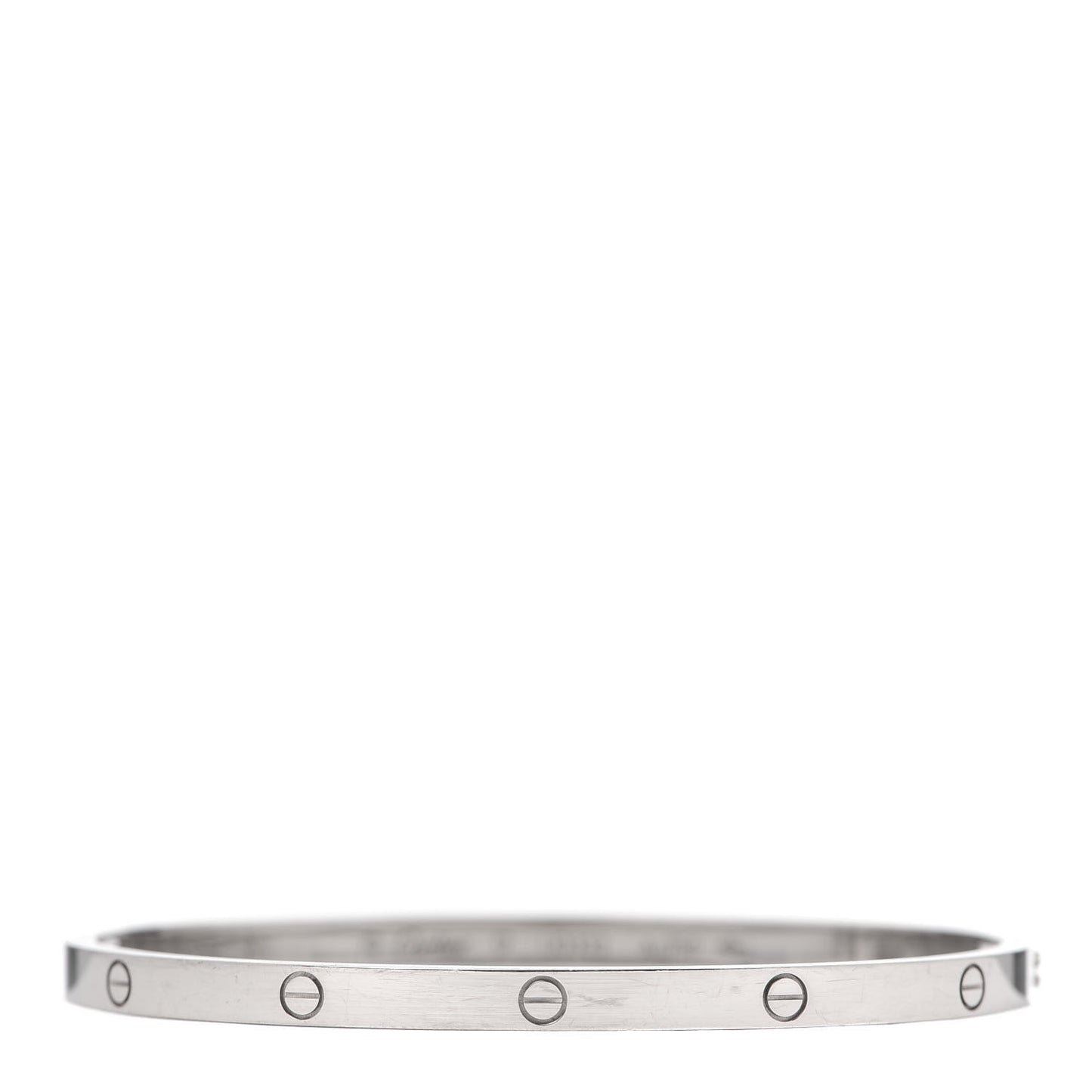 18K White Gold Small LOVE Bracelet 17