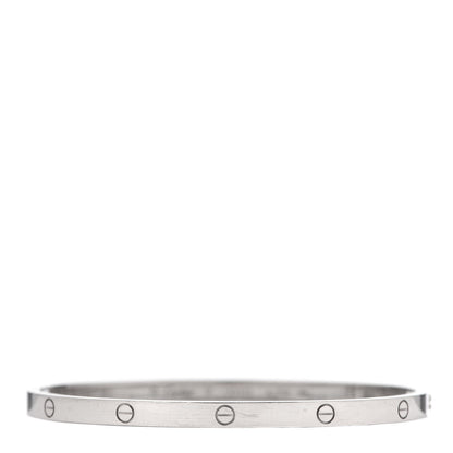 Cartier 18K White Gold Small LOVE Bracelet 17 1 of 7