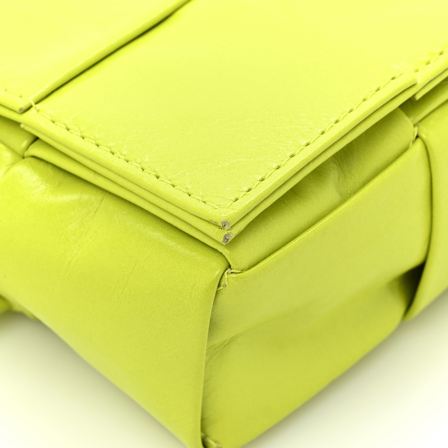 Paper Calfskin Intreccio Cassette Belt Bag Kiwi