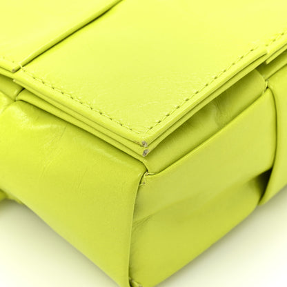 Bottega Veneta Paper Calfskin Intreccio Cassette Belt Bag Kiwi 9 of 12