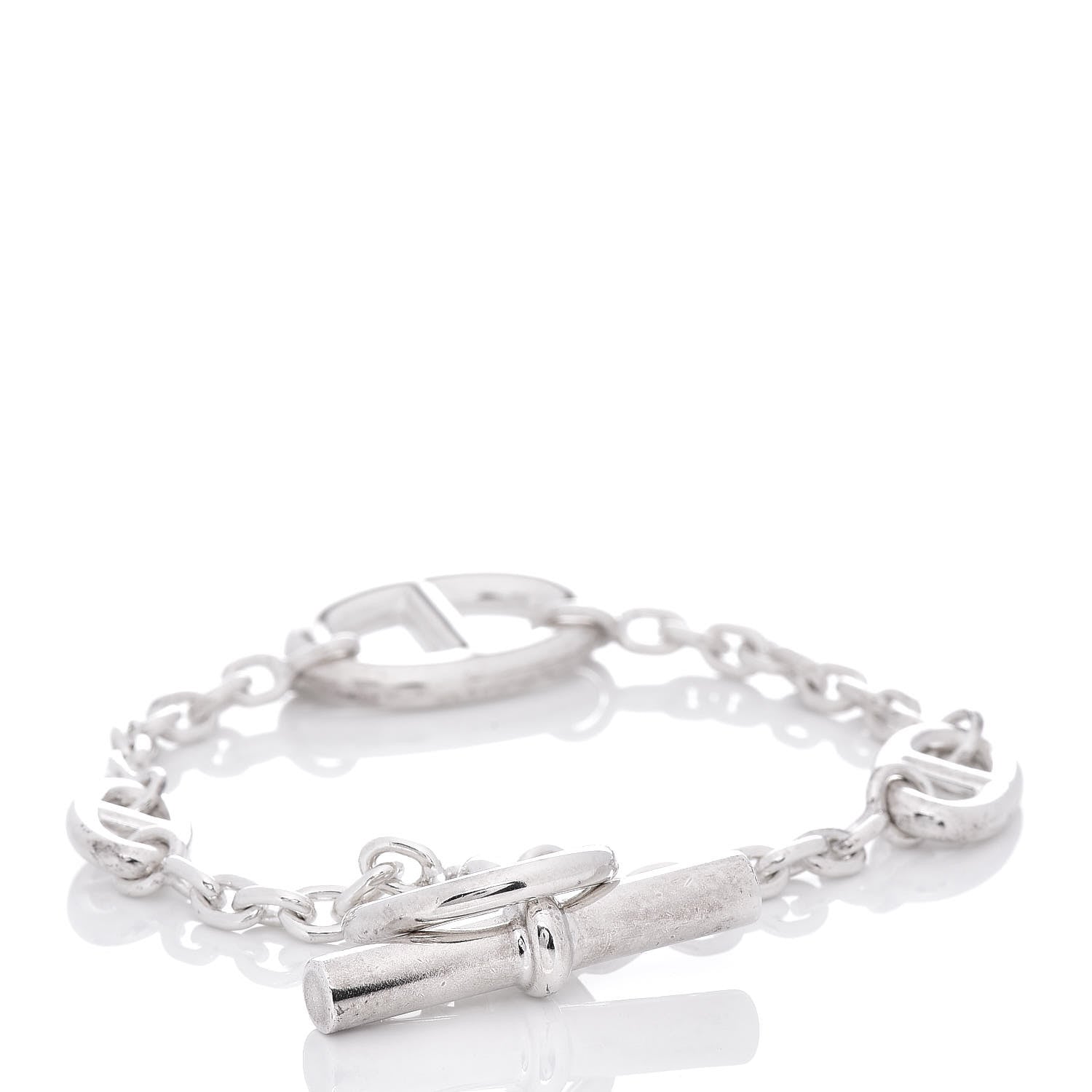 Hermes Sterling Silver Farandole Bracelet LG 3 of 5