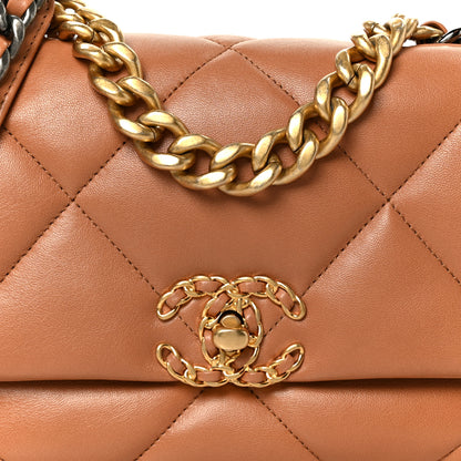 Chanel Lambskin Quilted Medium Chanel 19 Flap Brown 8 of 10