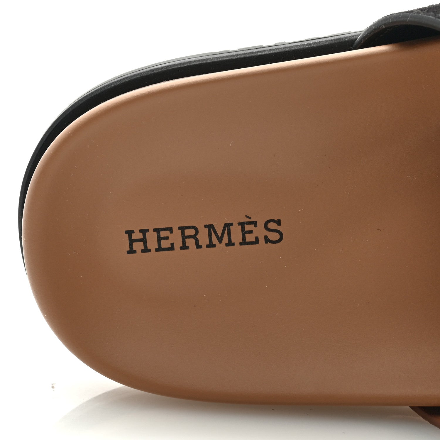 Hermes Suede Goatskin Womens Chypre Sandals 38 Rose Perle Black 7 of 9
