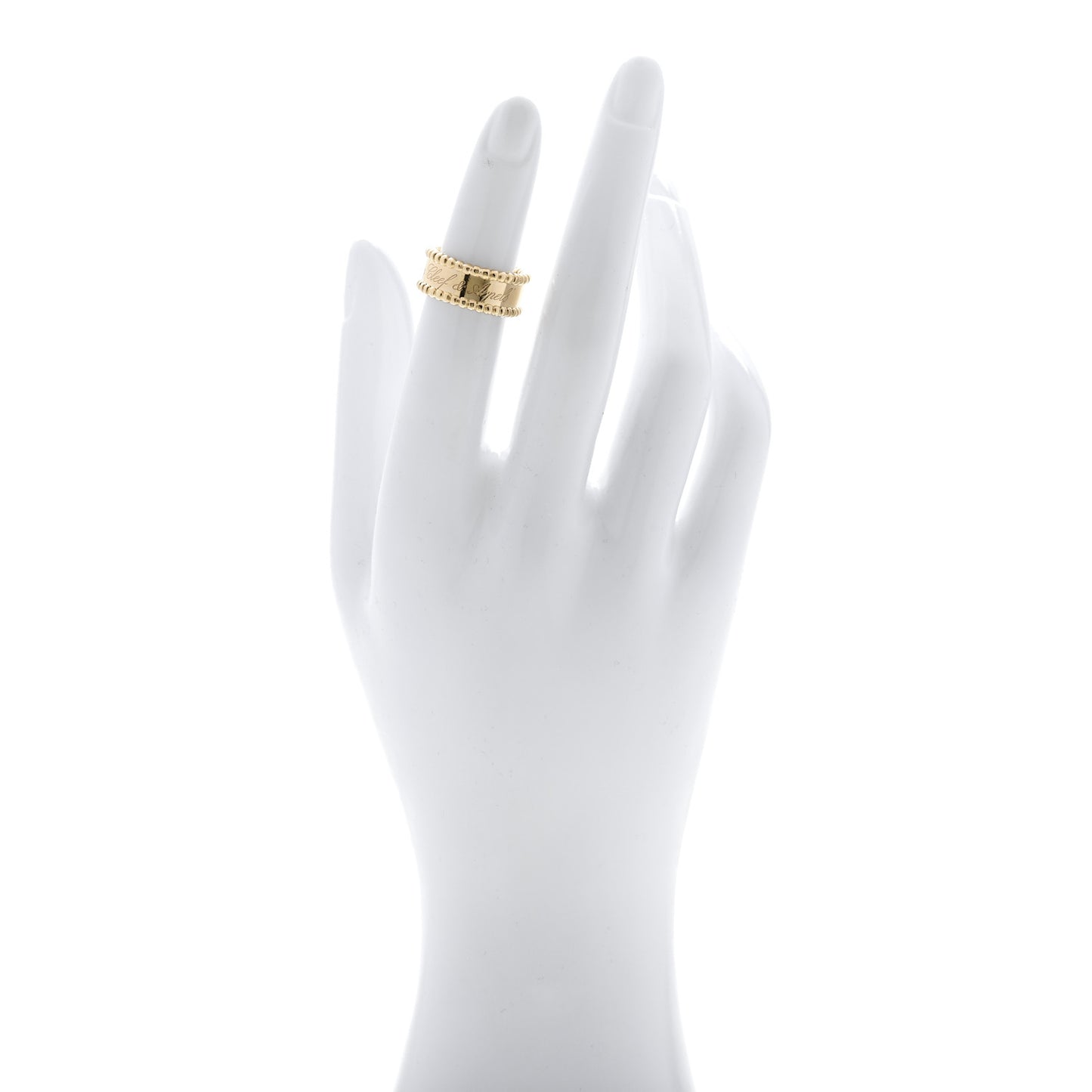 18K Yellow Gold Perlee Signature Ring 46 3.75