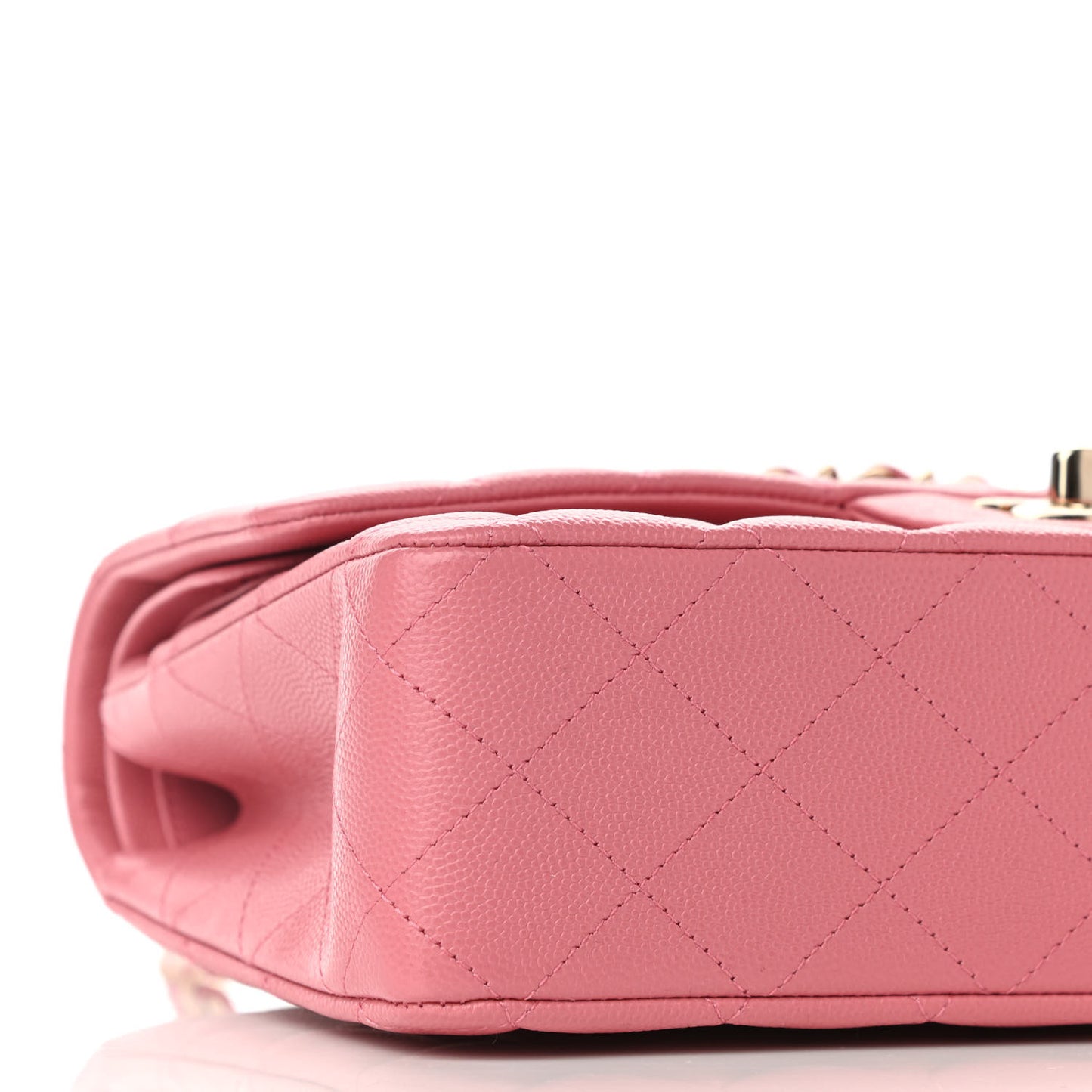 Caviar Quilted Medium Double Flap Dark Pink