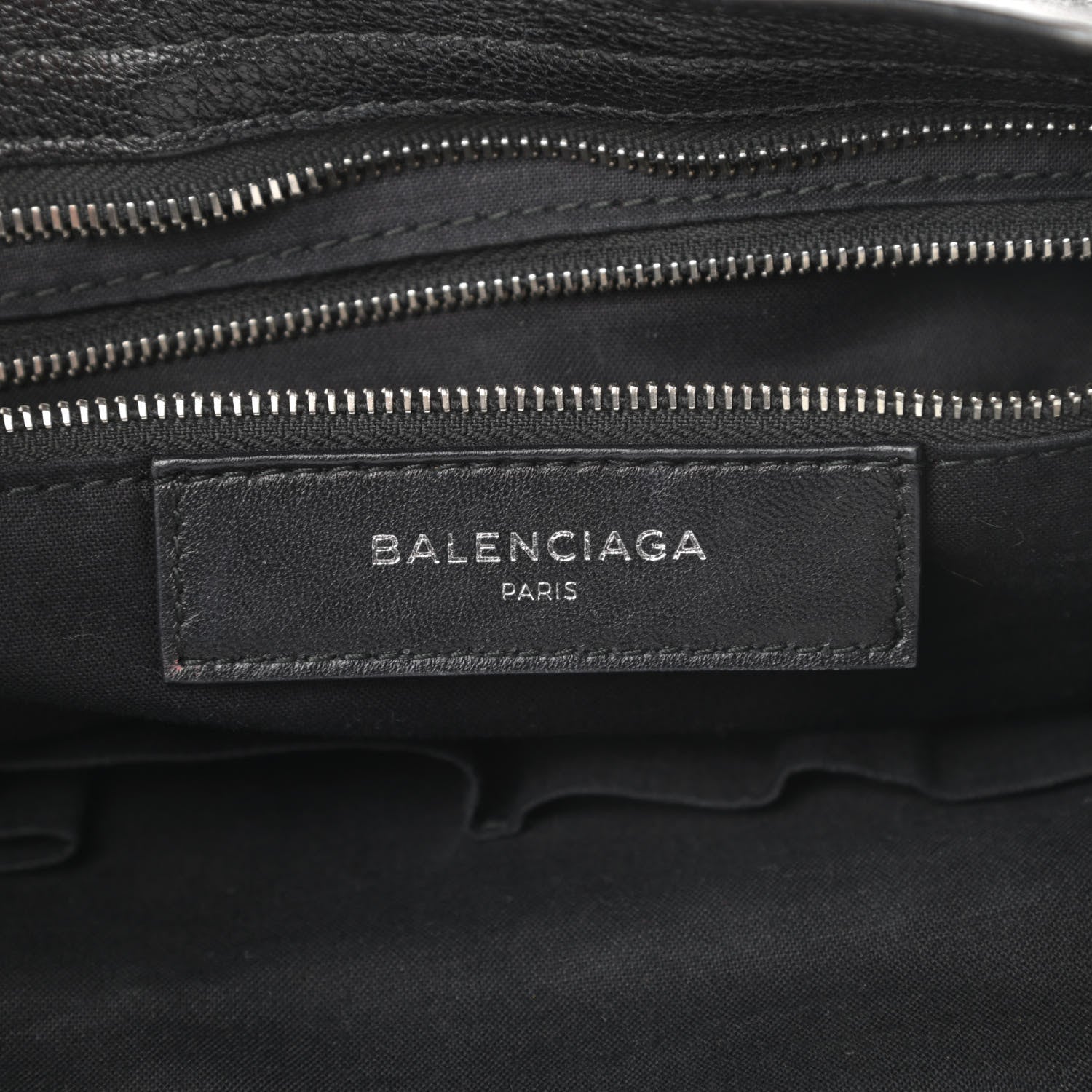 Balenciaga Chevre Silver Metallic Edge Hardware City Black 6 of 14