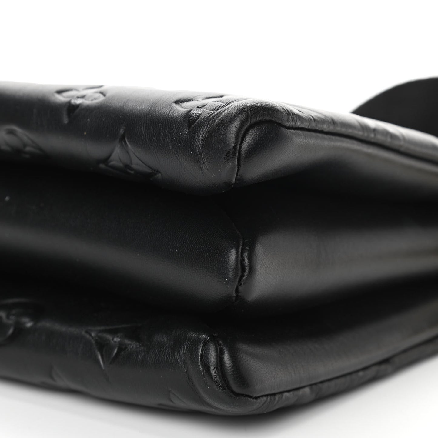 Lambskin Embossed Monogram Coussin PM Black