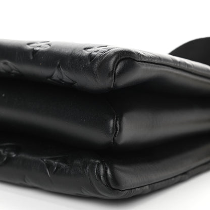 Louis Vuitton Lambskin Embossed Monogram Coussin PM Black 9 of 9