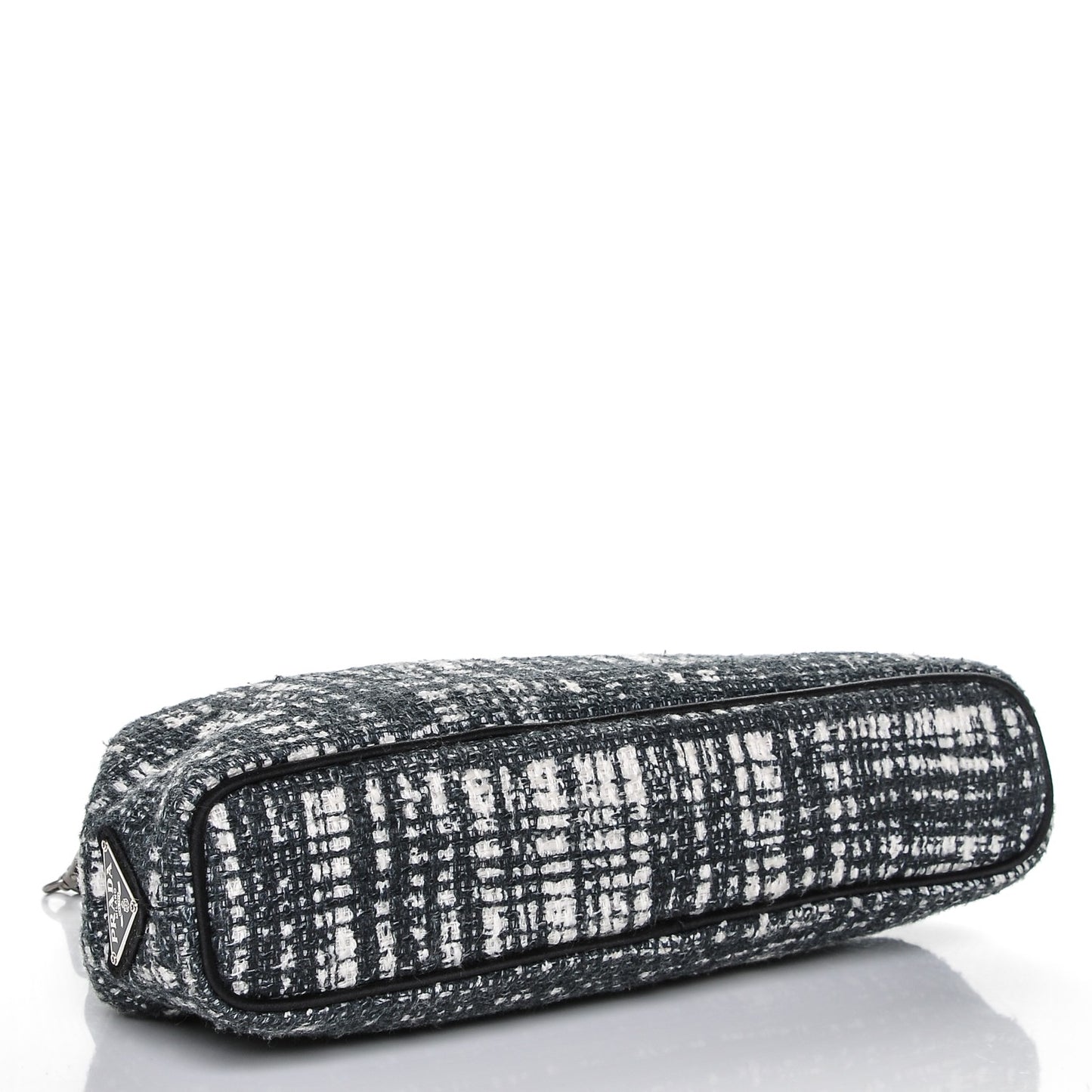 Tweed Monkey Kisslock Frame Bag Black