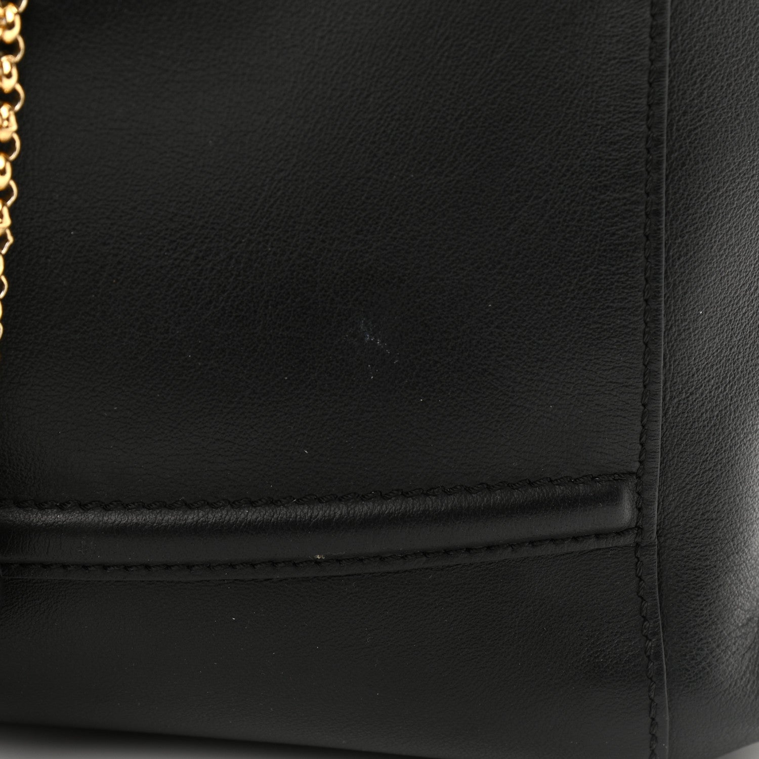 Fendi Vitello Grace King Karligraphy Chain Bucket Bag Black Bisquit 11 of 12