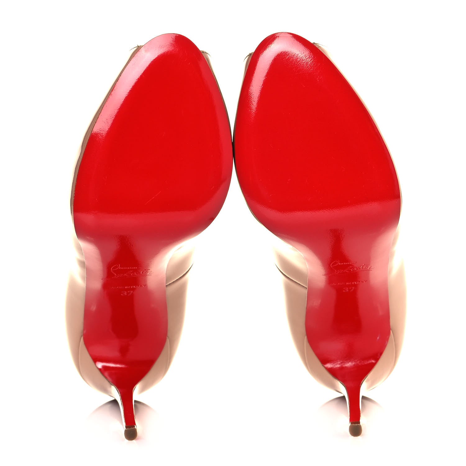 Christian Louboutin Patent New Very Prive 120 Pumps 37 Nude 6 of 10