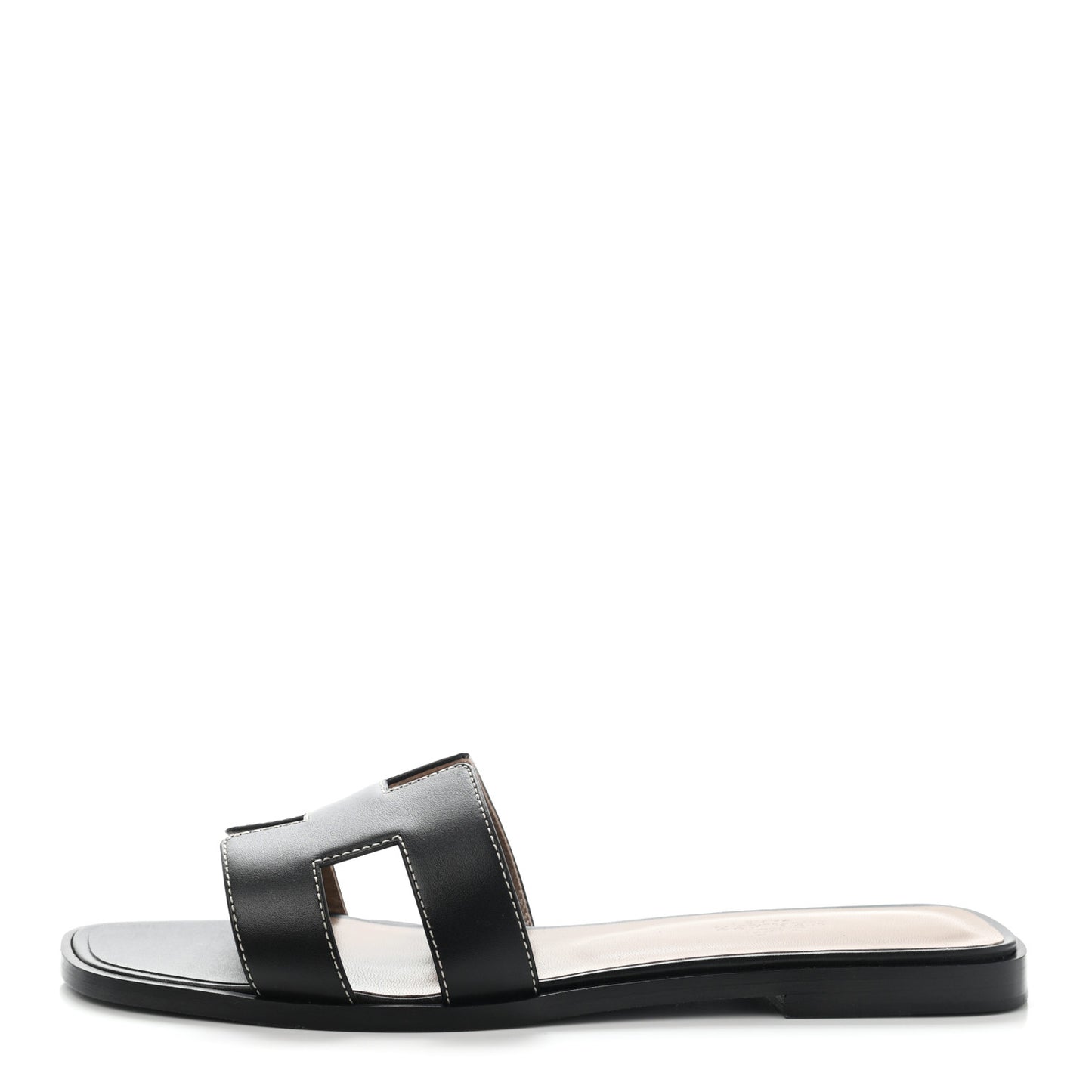 Box Calfskin Oran Sandals 38 Black