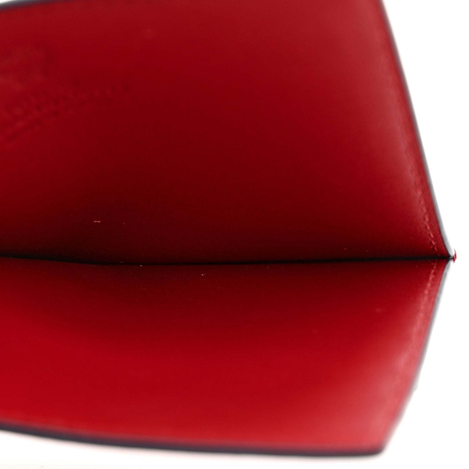 MCM Calfskin Visetos Mini Card Case Ruby Red 5 of 7