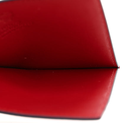 MCM Calfskin Visetos Mini Card Case Ruby Red 5 of 7