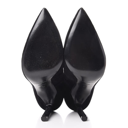 Saint Laurent Velvet Anja 105 Pumps 37 Black 7 of 10