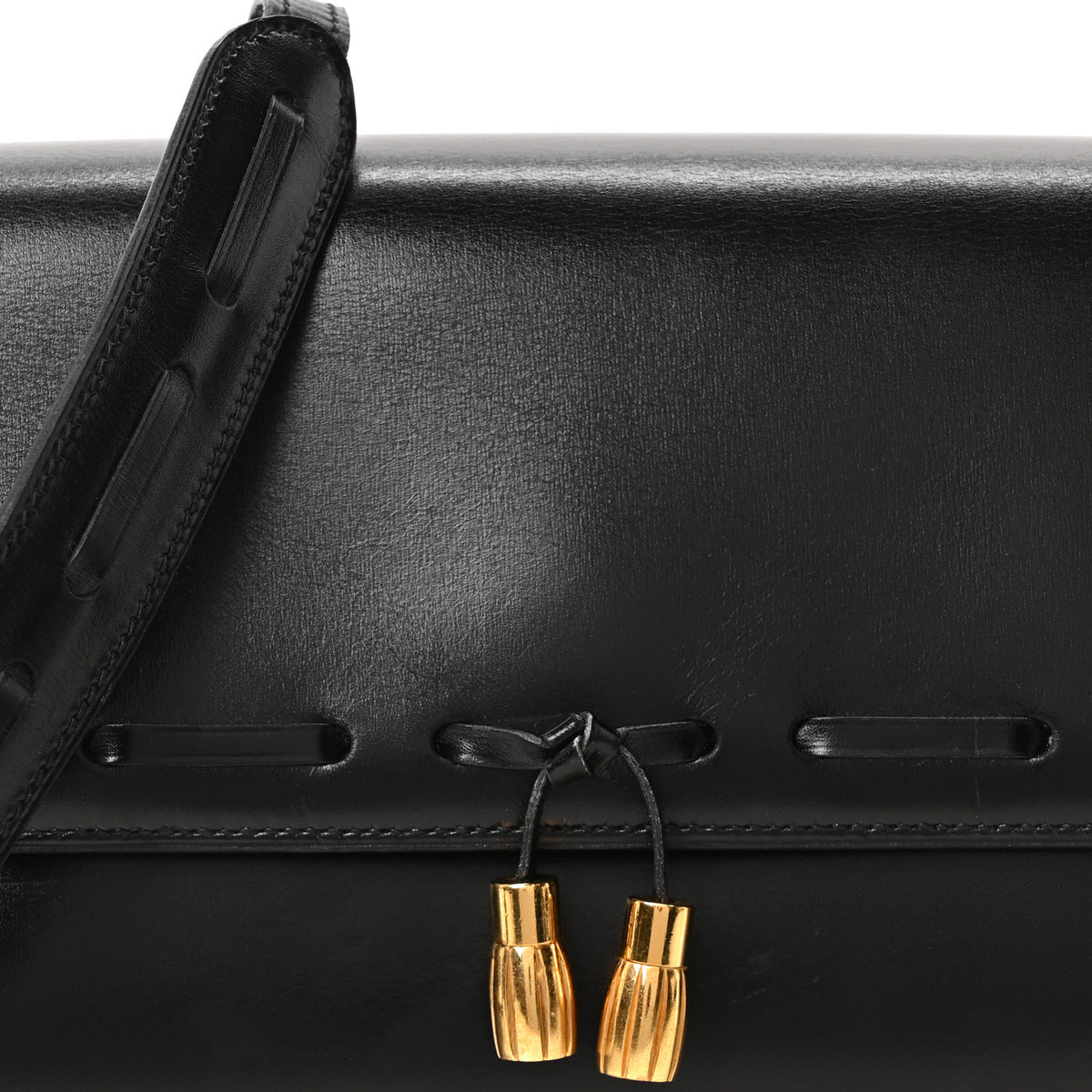 Hermes Box Tassel Shoulder Bag Black 7 of 9