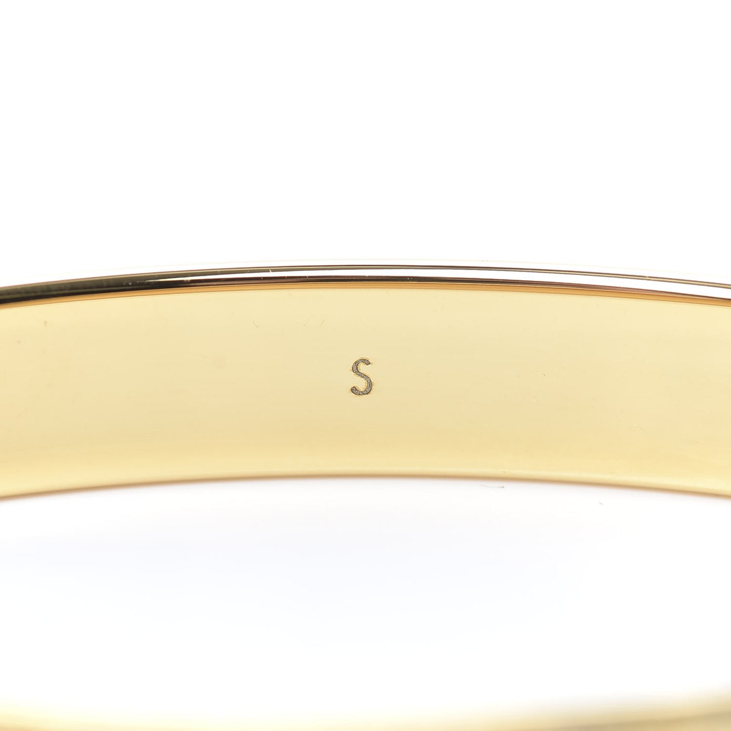 Brass Crystal Monogram Nanogram Strass Cuff S Gold