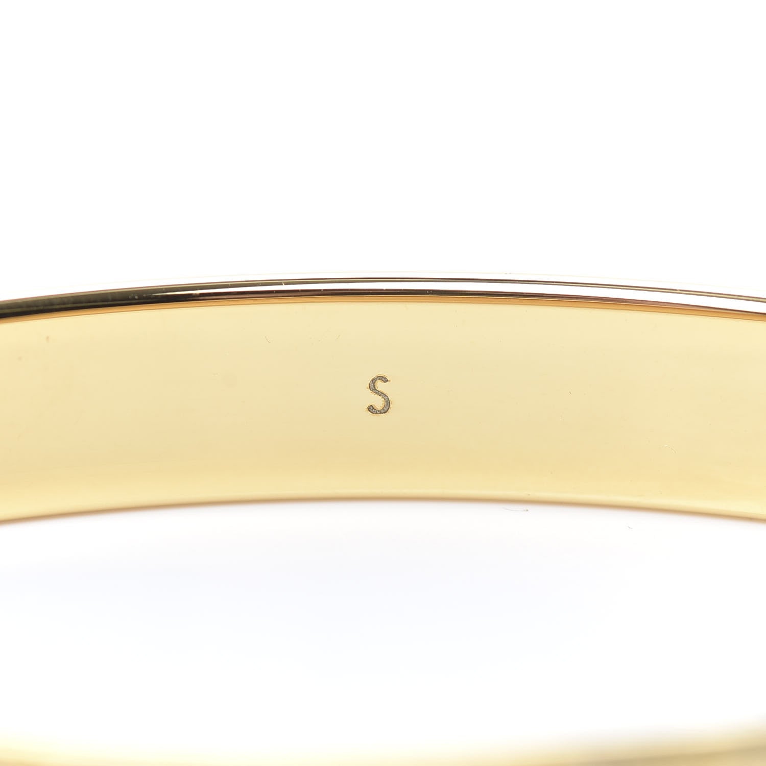 Louis Vuitton Brass Crystal Monogram Nanogram Strass Cuff S Gold 5 of 7